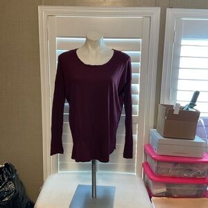 PINK Victoria's Secret Burgundy Long Sleeve Blouse
